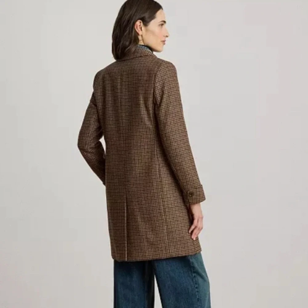 Lauren Ralph Lauren NWT SZ 4 Classic Wool Blend Herringbone Pattern Coat Jacket‎ - Picture 4 of 16